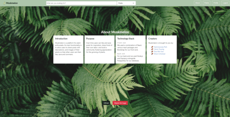 The about page on the Muskmelon platform.